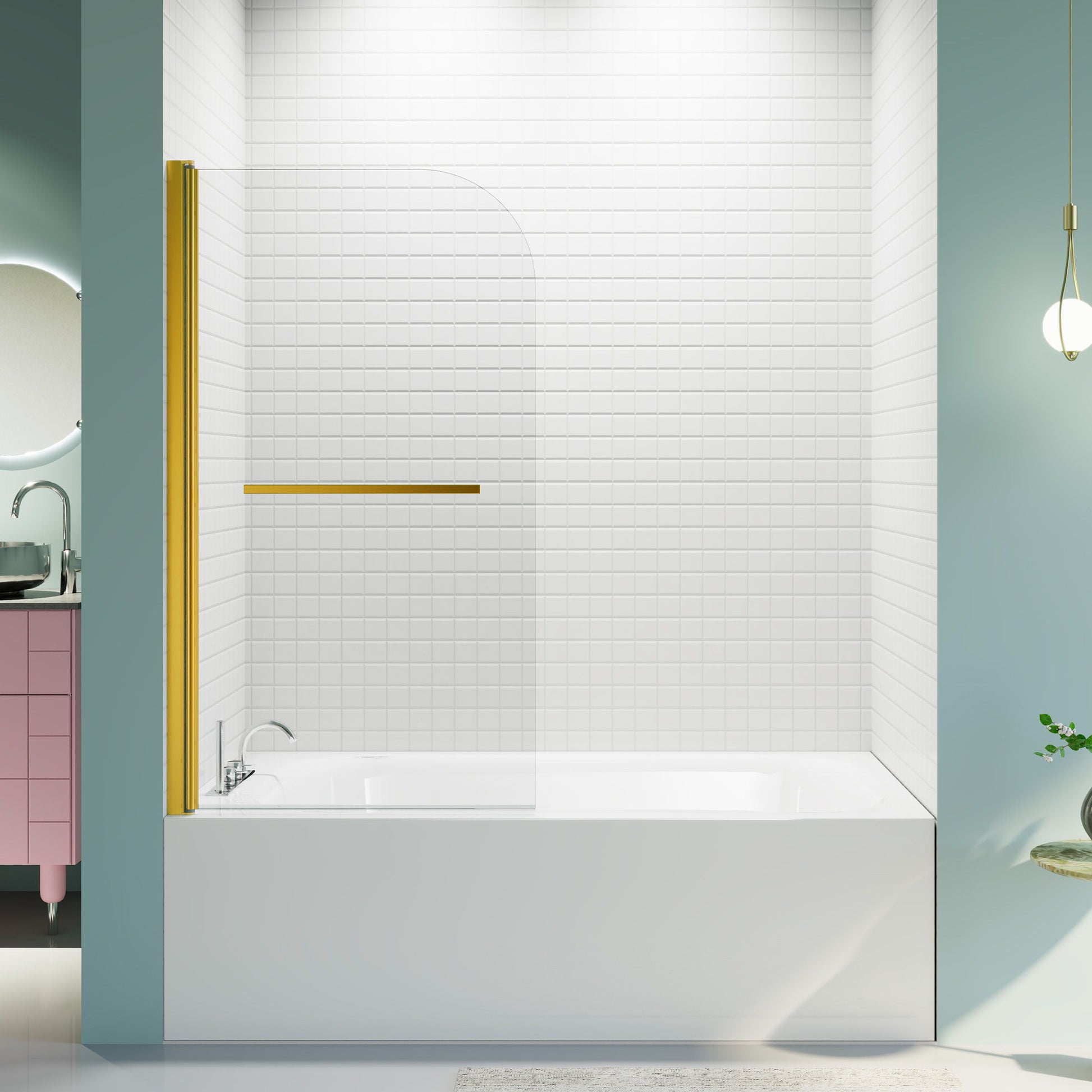 Frameless Shower Doors For Bathtub, 1 / 4" Tempered Glass Daily Nest