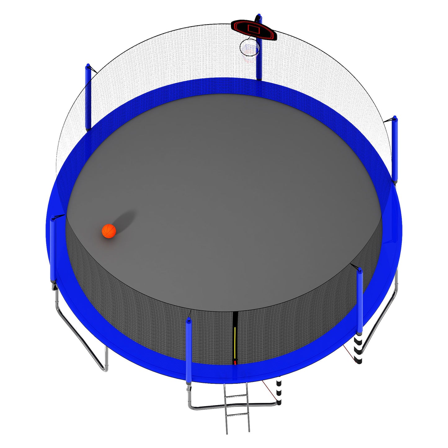 16Ft Trampoline With Basketball Hoop Pump And Ladder (Inner Safety Enclosure) With Soccer Goal