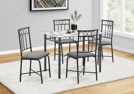 5 Pieces Dining Table Set, Small, Rectangular 8th Street