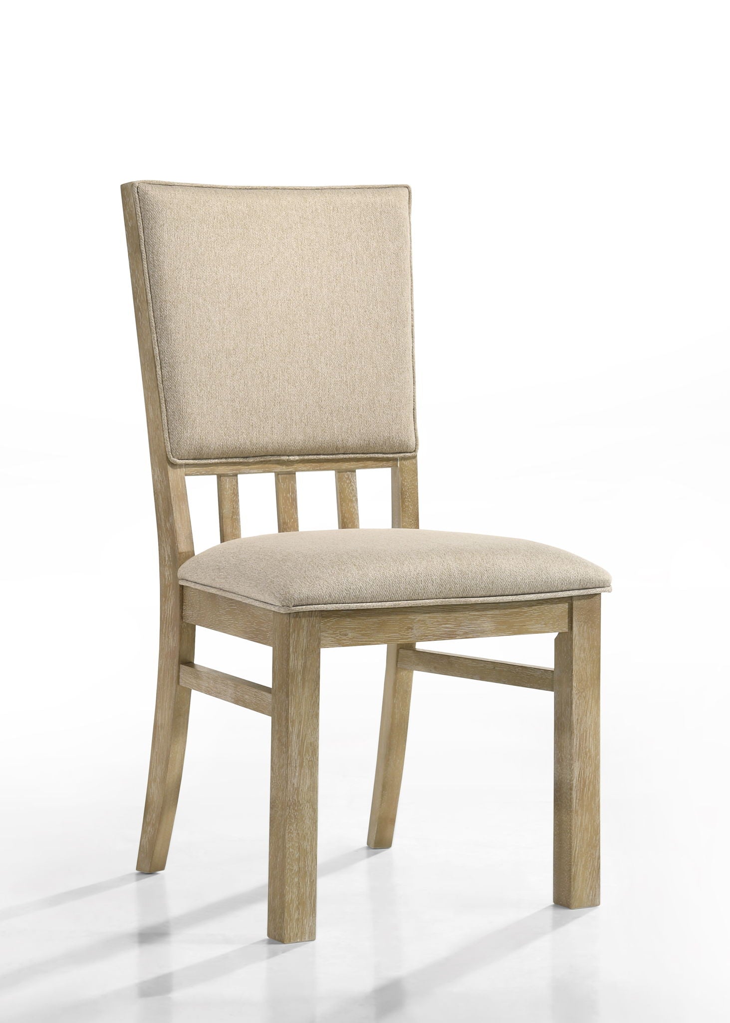 Brutus - Wide Contemporary Fabric Dining Chair (Set of 2) - Reclaimed Wheat Lilola Home