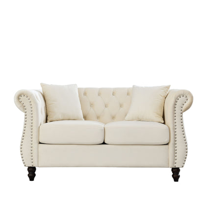 Chesterfield Sofa With Rolled Arms And Nailhead Trim Home Essentials