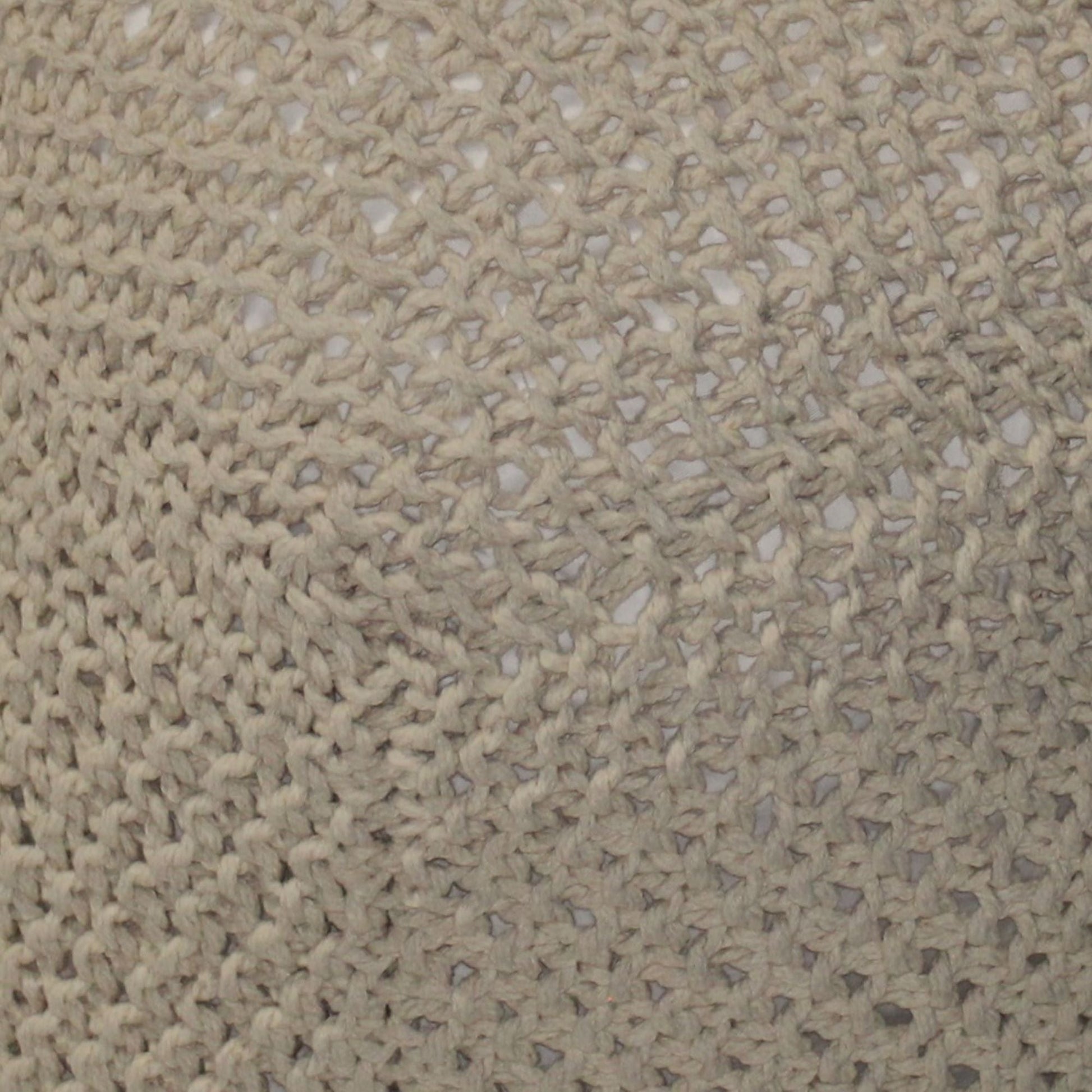 Semi Rounded Pouf, Cable Knitted, Perfect Seating Home Essentials