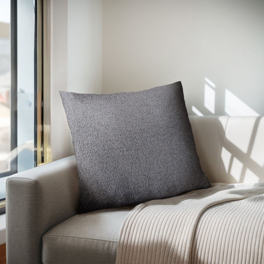 Scarlett - Solid Square Pillow - Dark Gray Chapel Hill