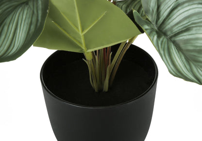 13" Tall, Artificial Plant, Epipremnum, Indoor, Faux, Fake, Table, Greenery, Potted, Decorative (Set of 2) - Green / Black 8th Street