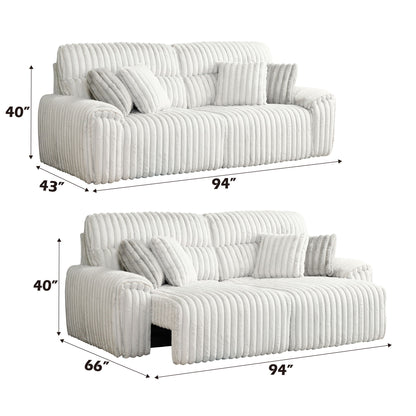 Jaya - Power Motion Sofa With Sleeper & USB Port - Mondo Gray Acme