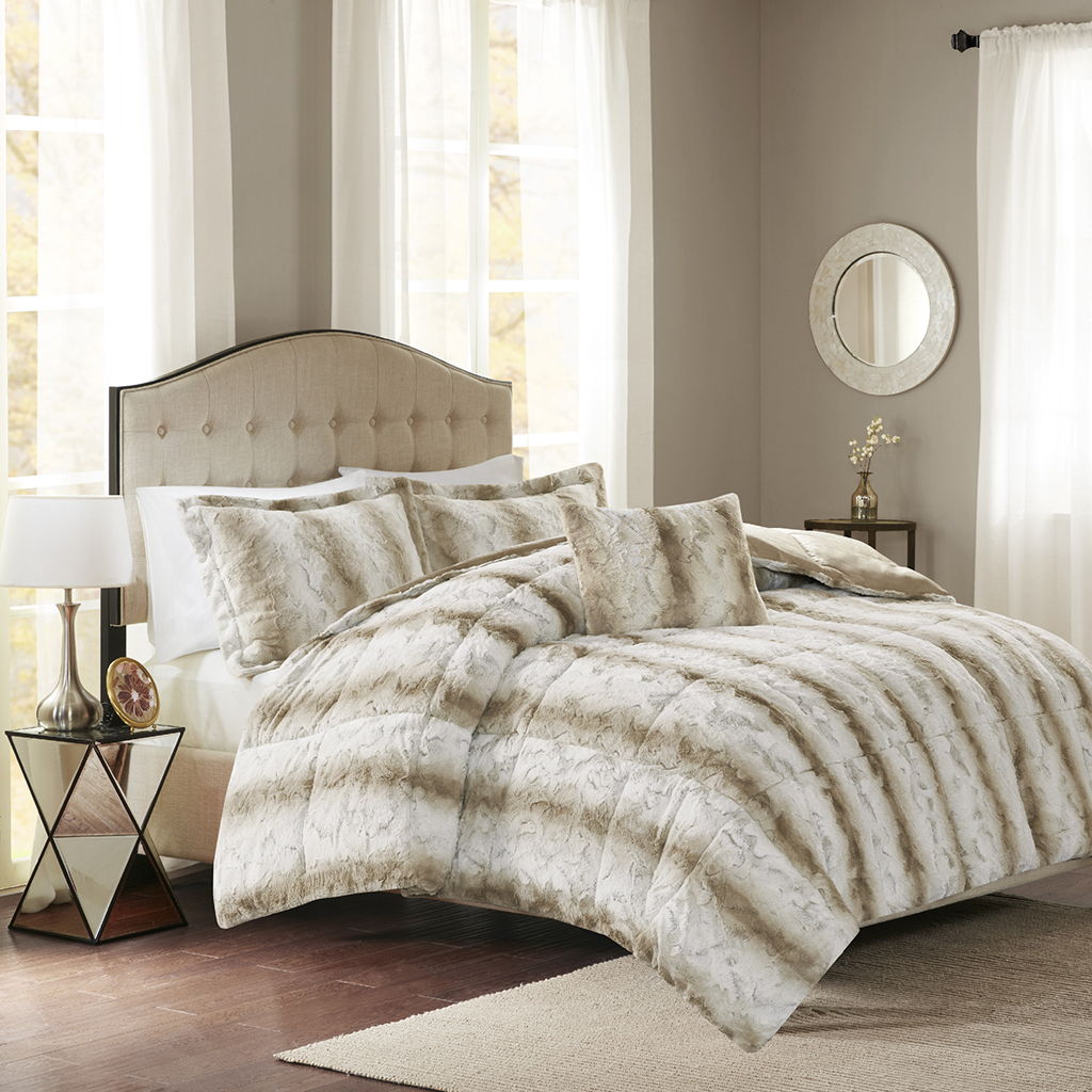 Zuri - King Comforter (Set of 4) - Sand Madison Park