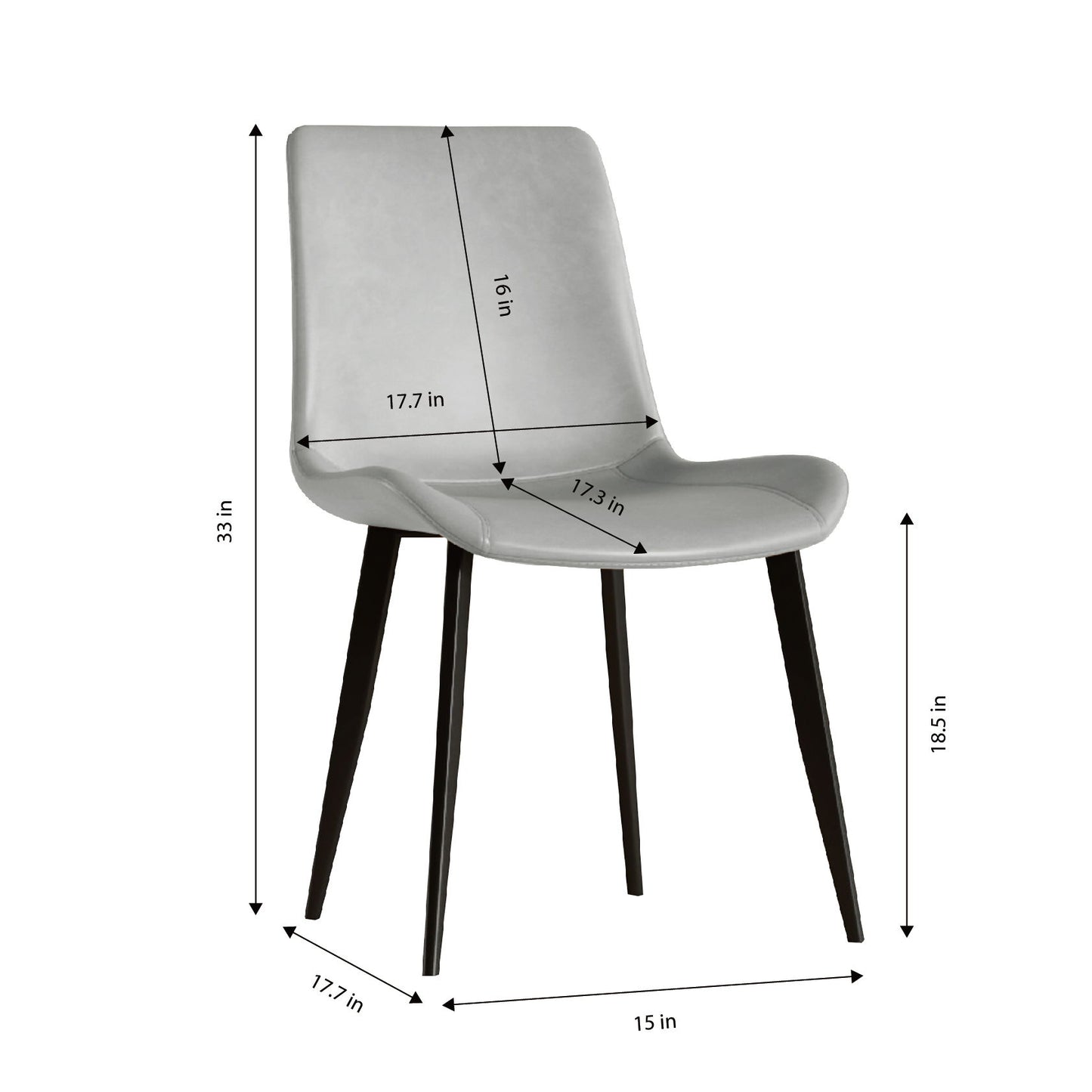 Modern Dining Chair With Carbon Steel Legs Home Essentials