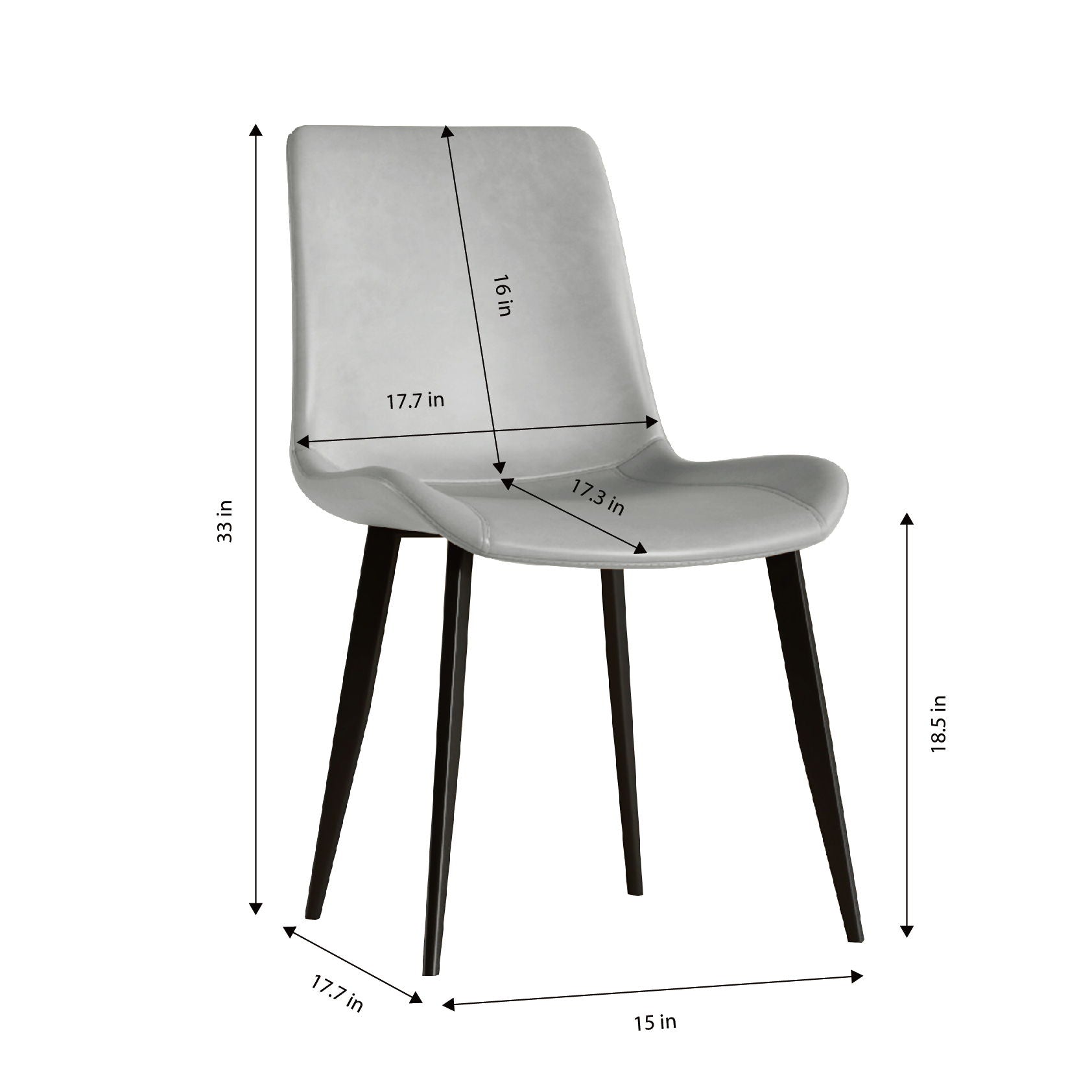 Modern Dining Chair With Carbon Steel Legs Home Essentials