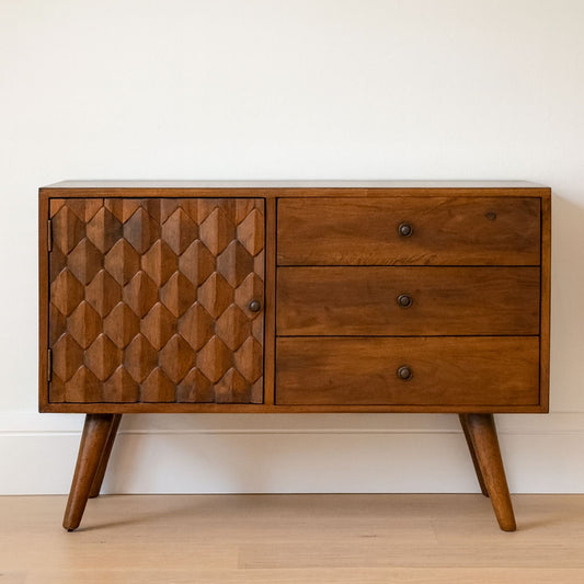 Solid Wood Carved Sideboard Artisan Furniture