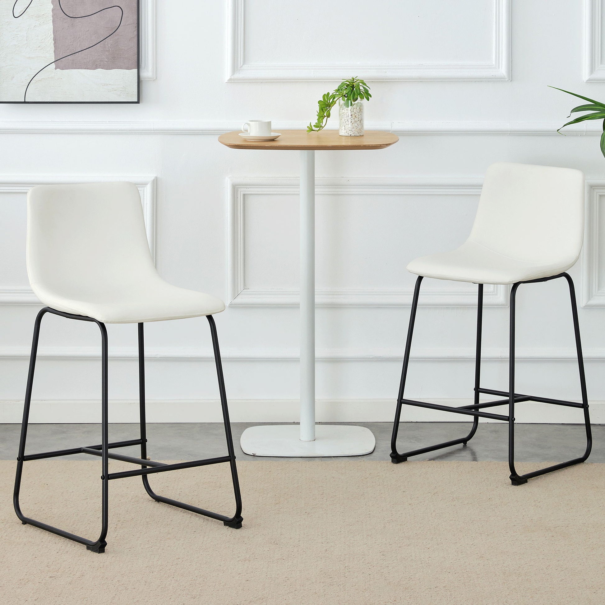 Retro Bar Chairs, Comfortable Stools (Set of 2) Home Essentials
