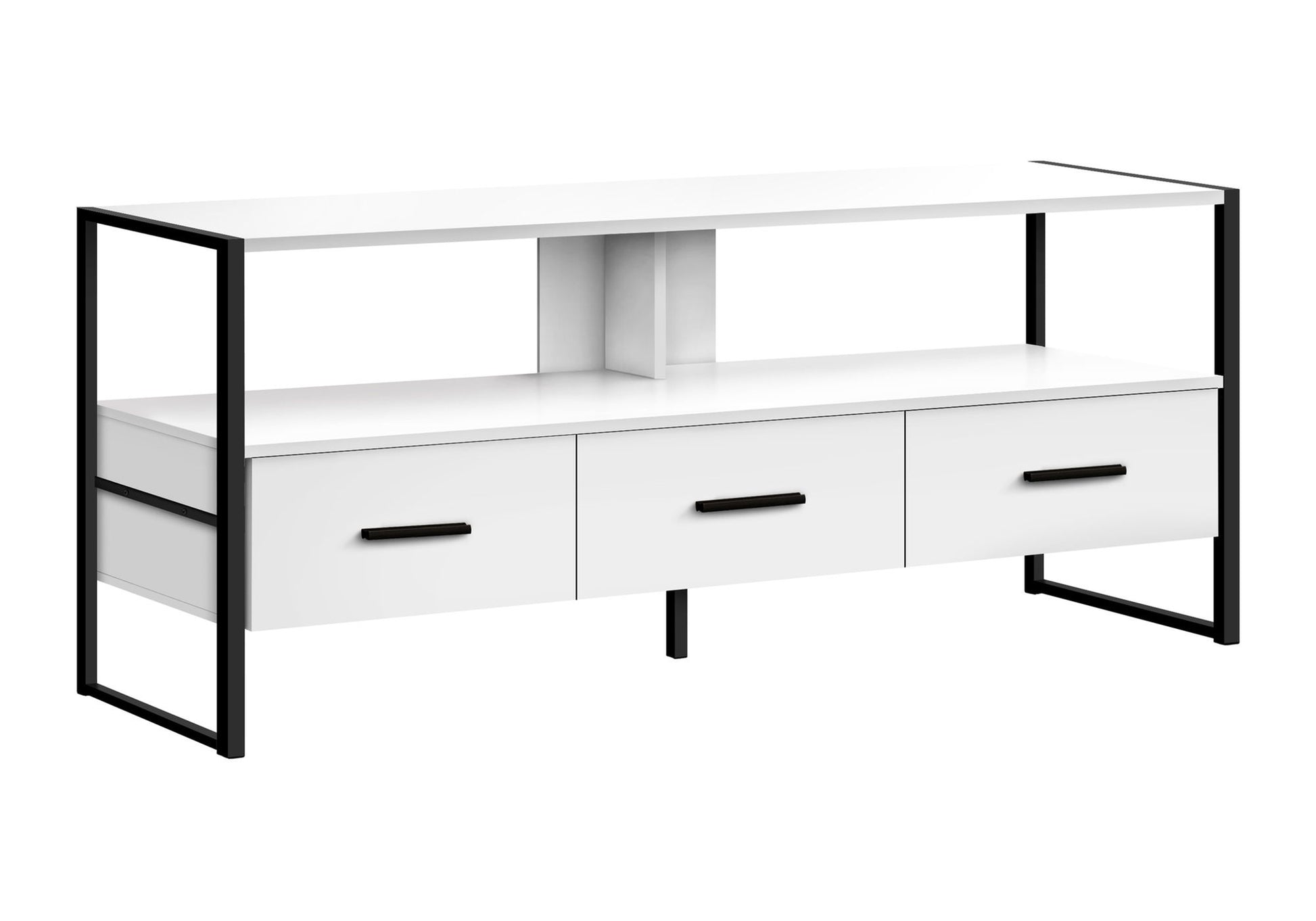 TV Stand, Console, Media Entertainment Center, Storage Drawers, Modern 8th Street