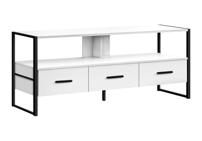 TV Stand, Console, Media Entertainment Center, Storage Drawers, Modern 8th Street