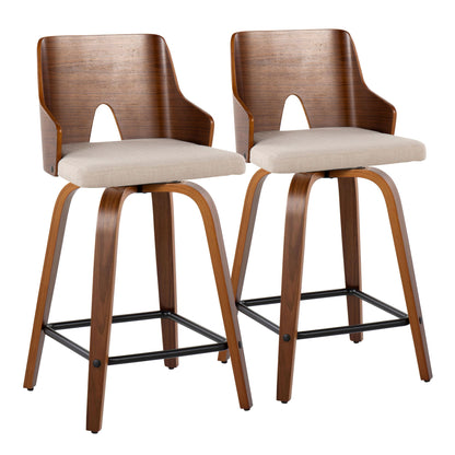 Ariana - Mid Century Modern Counter Stool (Set of 2) Lumi Source