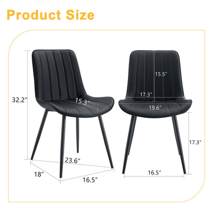 Modern Style Extended Seat Cushion Dining Chair Set Home Essentials