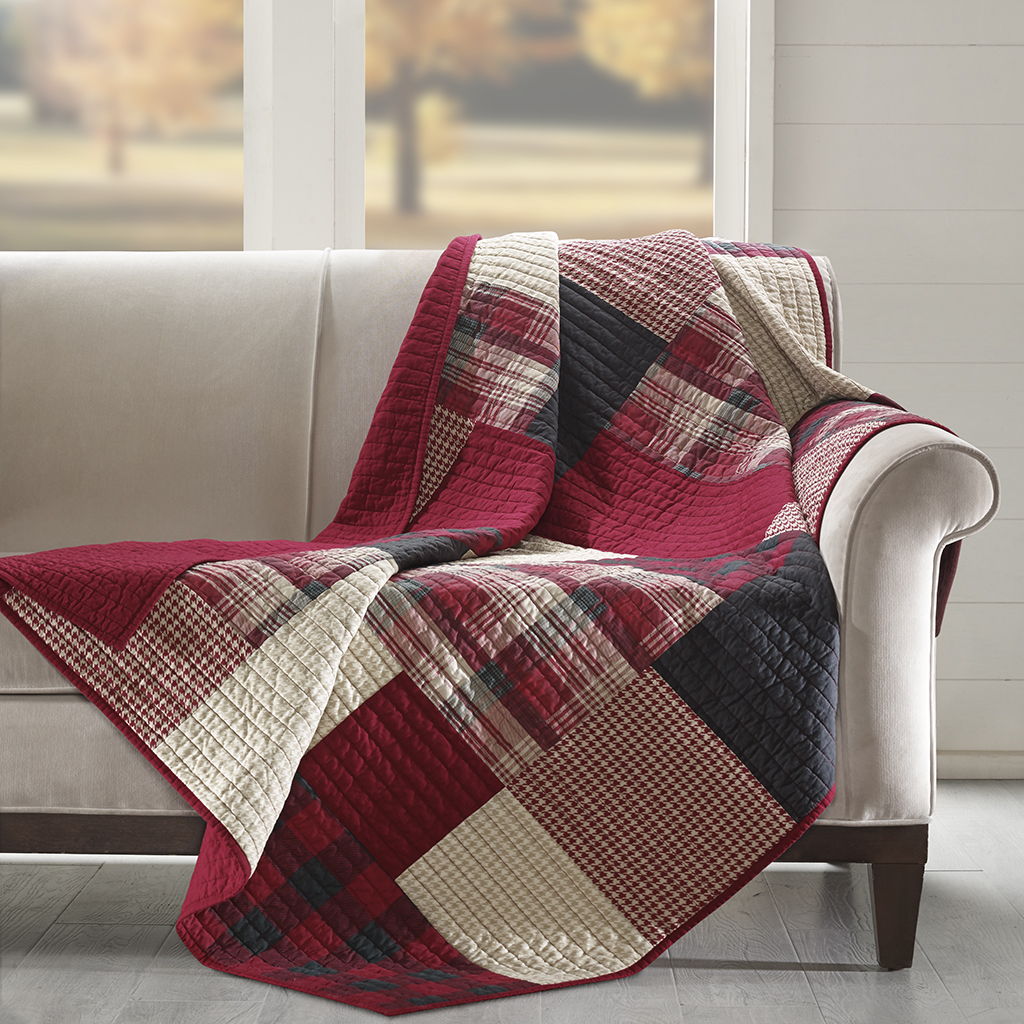 Sunset - Quilted Throw - Red