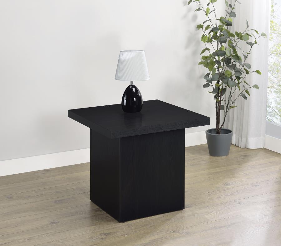 Max - Square Engineered Laminate End Side Table - Black Coaster Fine Furniture