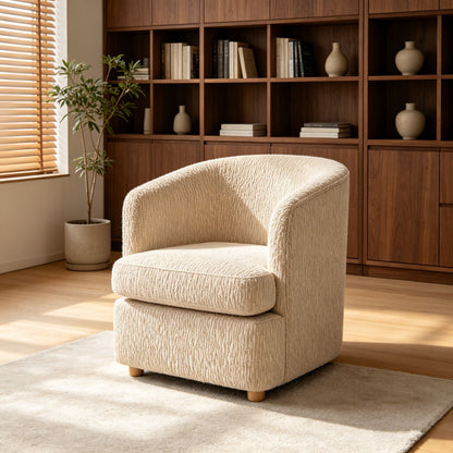 Arm Lounge Chair With Removable Seat Cushion - Light Brown Home Essentials