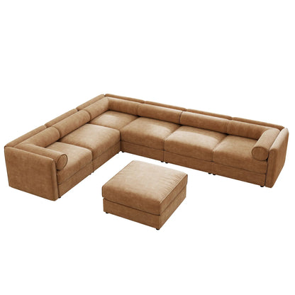 Contemporary Elegant White Chenille Sofa With Storage And Ottoman Home Essentials