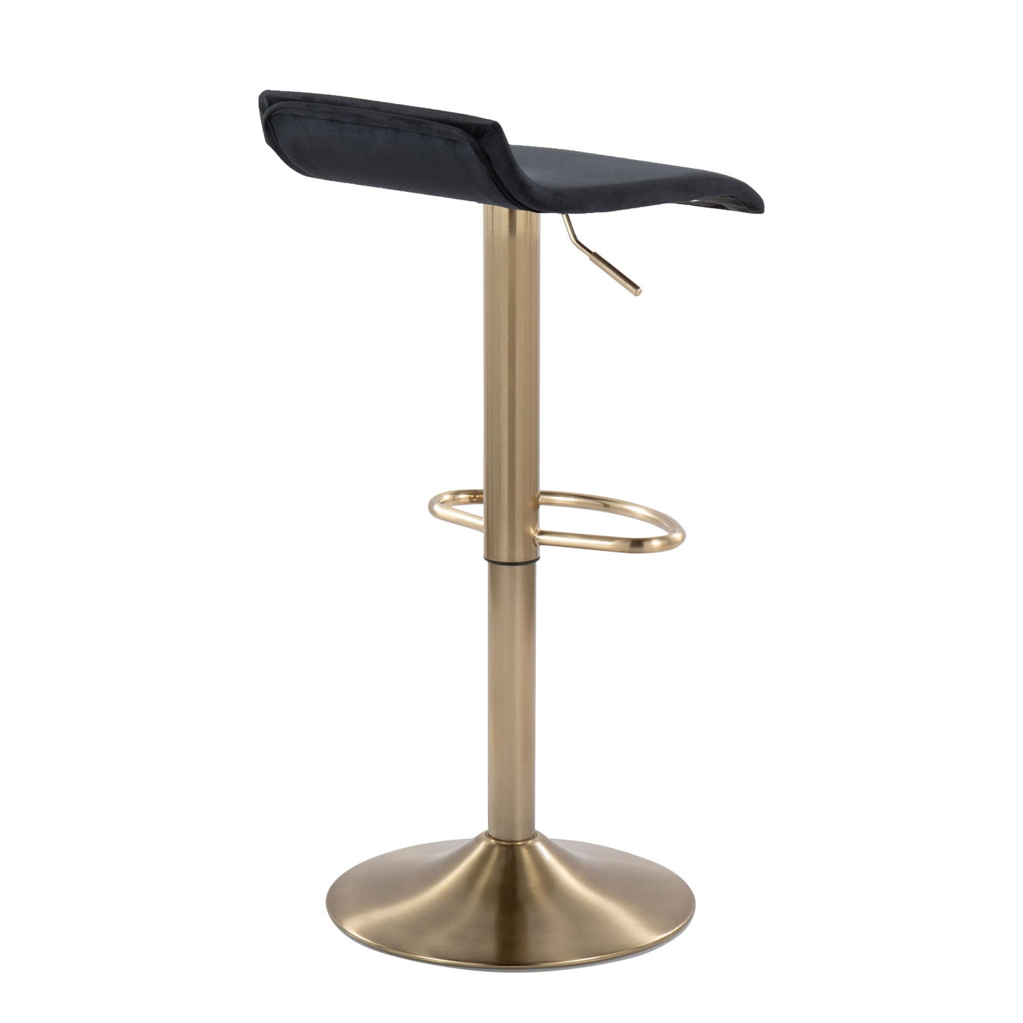 Ale - Contemporary Adjustable Height Barstool With Swivel With Oval Footrest (Set of 2) Lumi Source