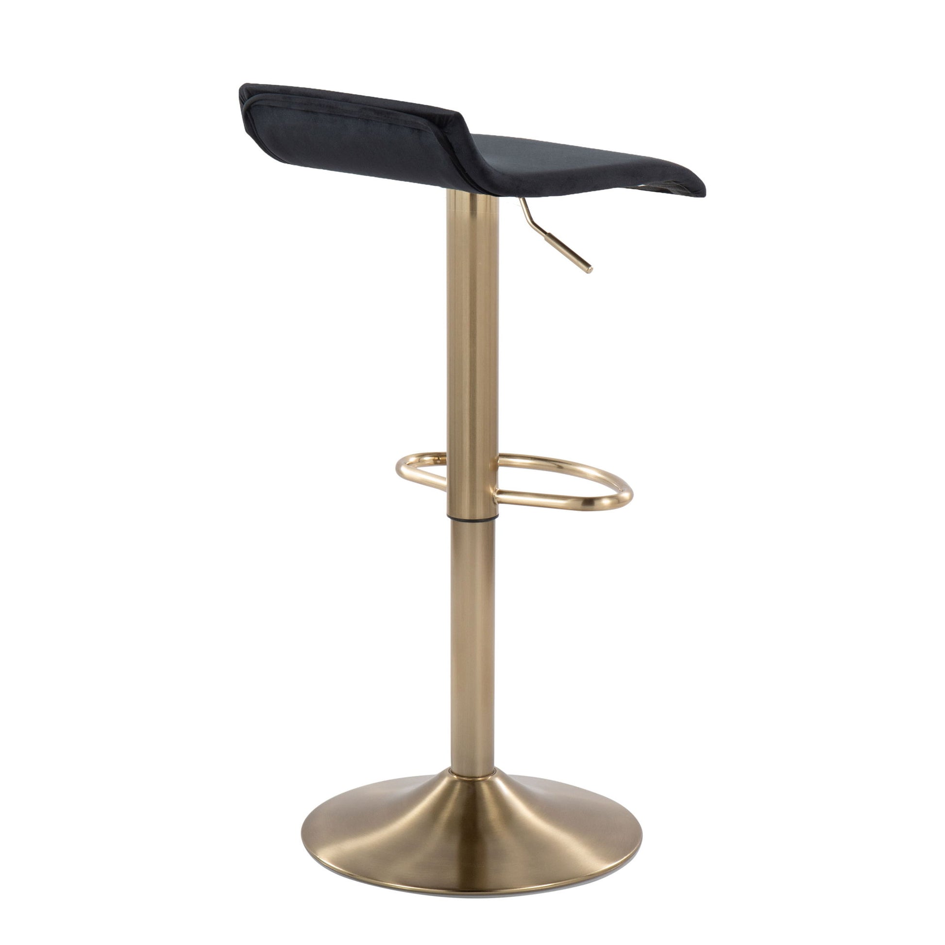 Ale - Contemporary Adjustable Height Barstool With Swivel With Oval Footrest (Set of 2) Lumi Source