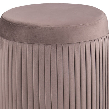 Pescadero - Round Upholstered Ottoman - Mauve Furniture Max