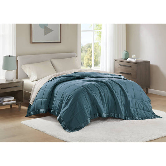 Windom - All Season Hypoallergenic Blanket With 3M Scotchgard - Teal Madison Park