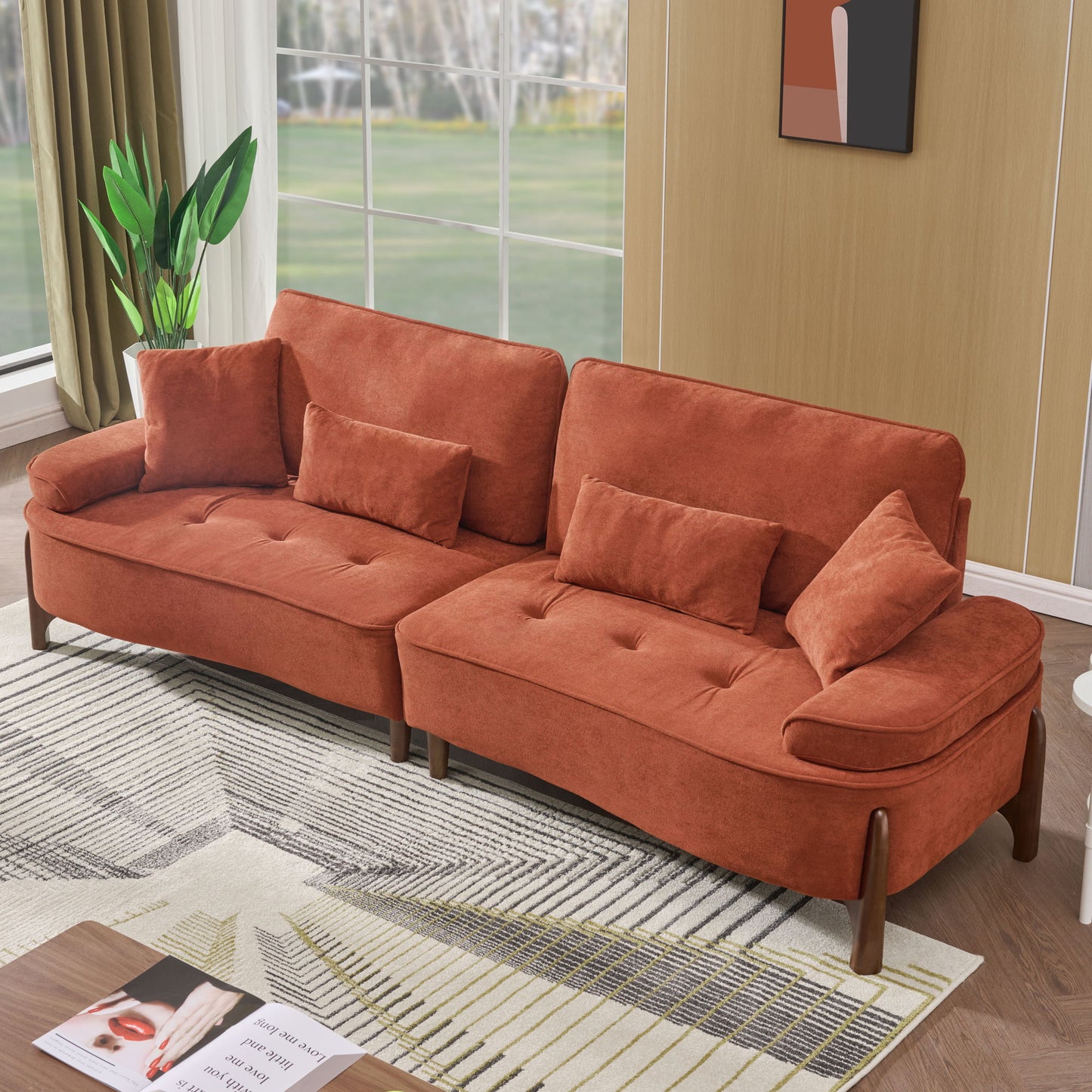 Comfortable Deep Seated Sofa With Pillows Home Essentials