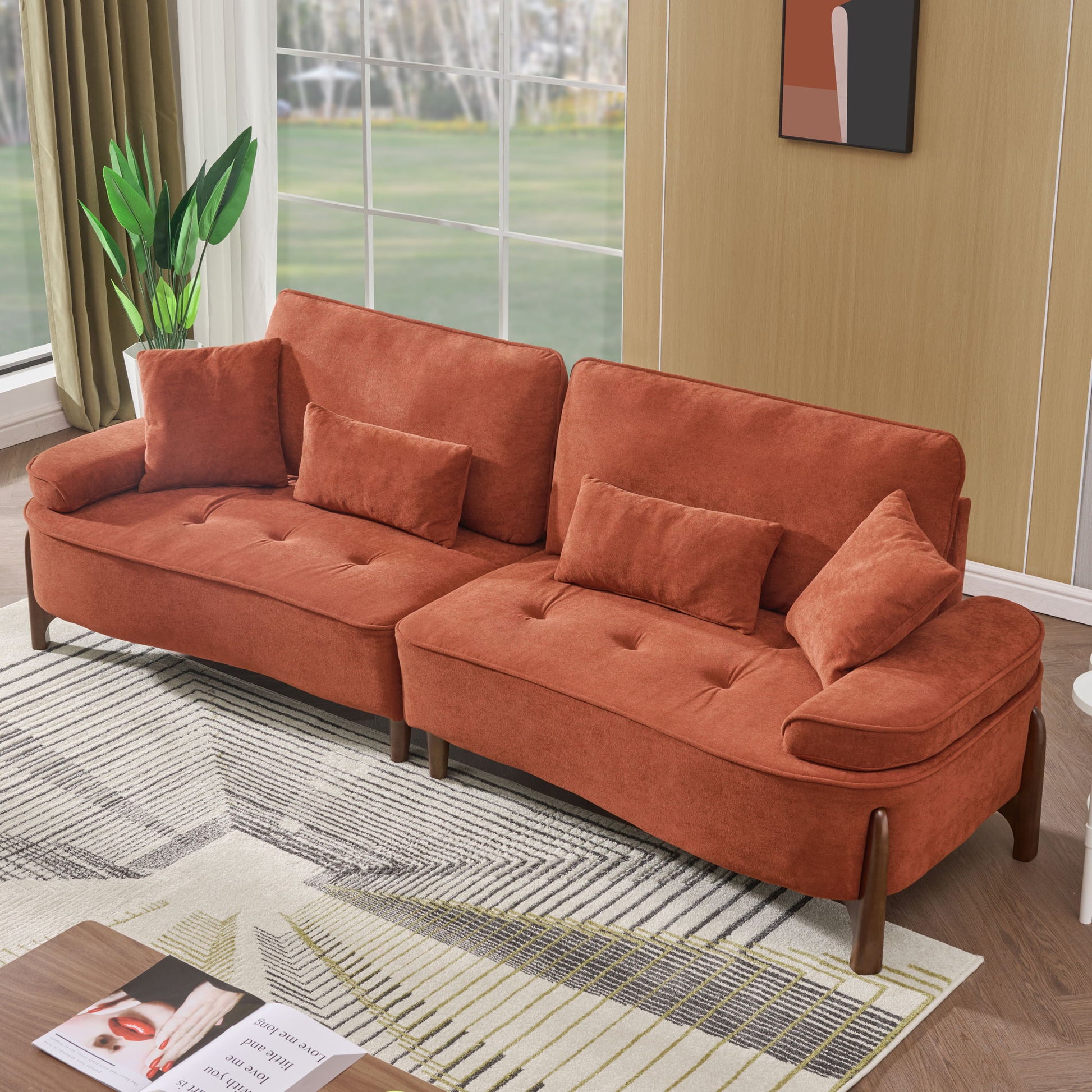 Comfortable Deep Seated Sofa With Pillows Home Essentials