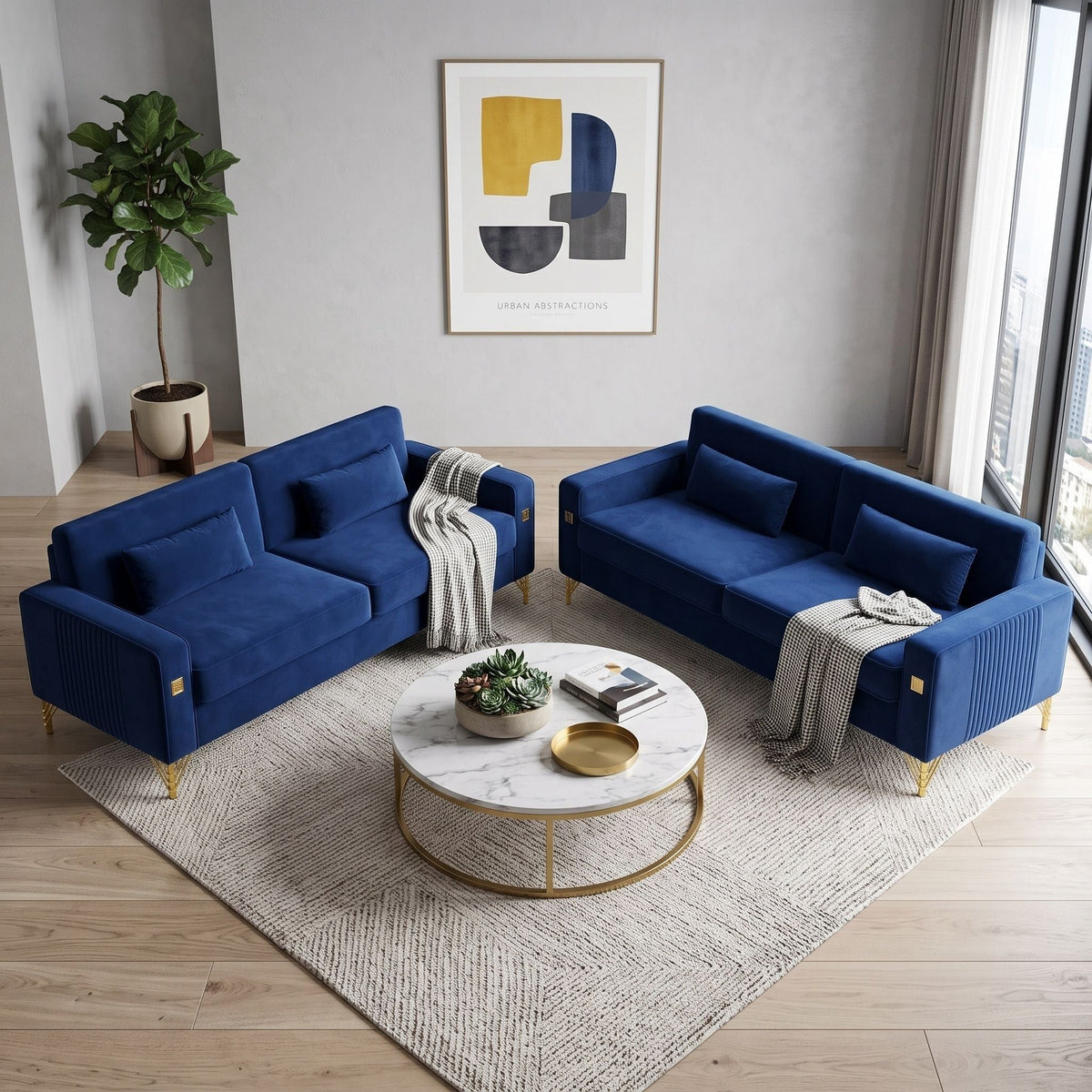 2 Pieces Sofa Sofa Set With Removable Cushions For Home Apartment Home Essentials