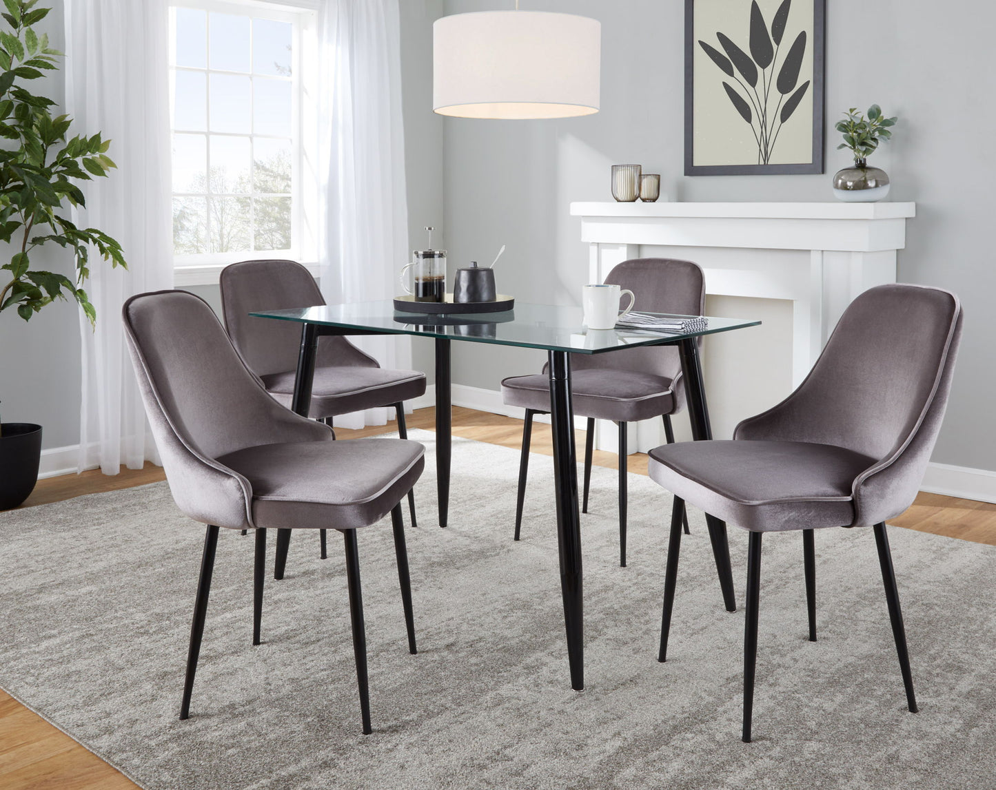 Clara Giovani - 5 Piece Contemporary Dining Set Lumi Source