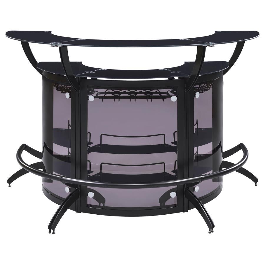 Dallas - 3-Piece Curved Freestanding Home Bar Cabinet CoasterEssence