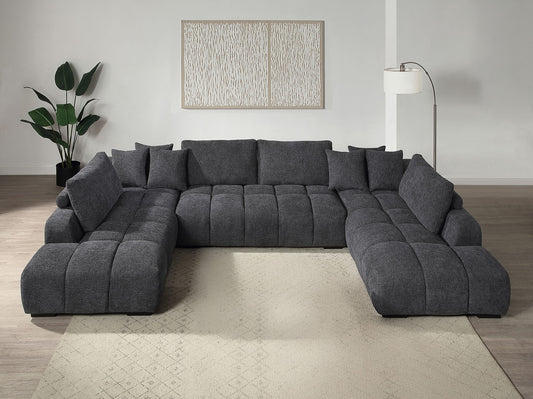 Chosen - Sectional Sofa With Toss Pillows And Chaise Acme