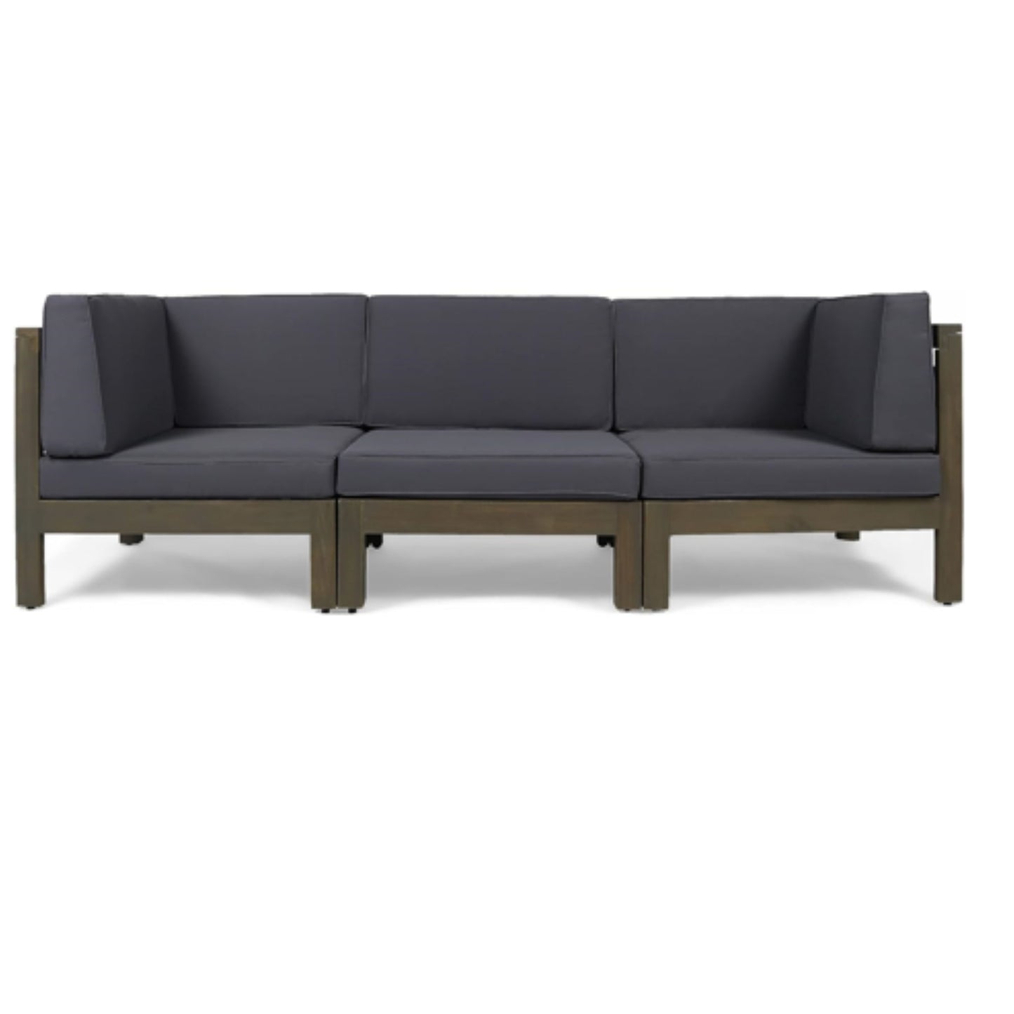 Oana - 3 Piece Sofa Set With Water Resistant Cushions Noble House