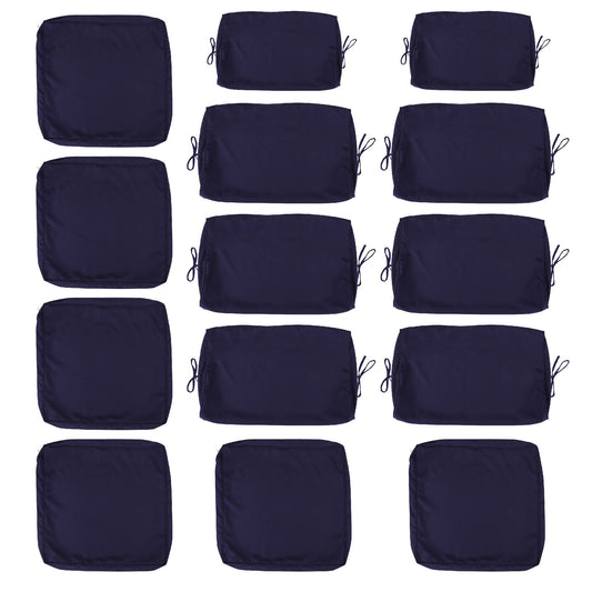 Cushion Covers For 7 Piece Wicker Sectional Sofa, 14 Pack Seat And Back Slipcovers With Zipper Home Essentials