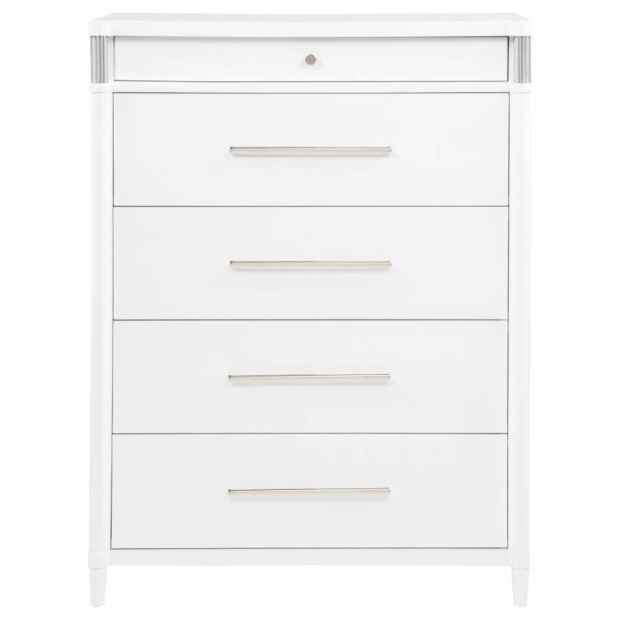 Gracemont - 5-Drawer Bedroom Chest Of Drawers - White Coaster Fine Furniture