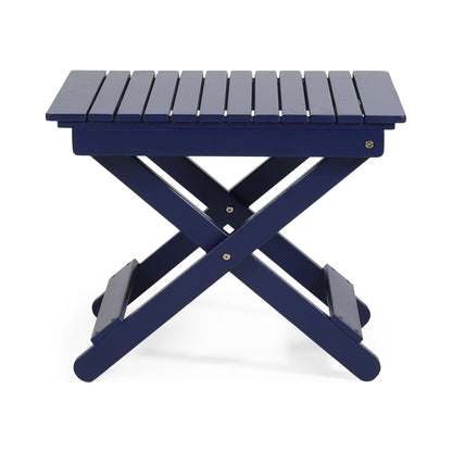 Outdoor Folding Wooden Side Table Noble House