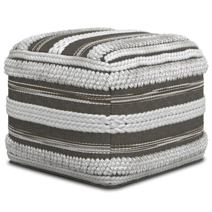 Sommer - Handcrafted Square Pouf Simpli-Home