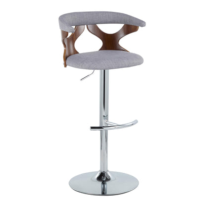Gardenia - Mid Century Modern Adjustable Barstool With Swivel With Rounded T Footrest (Set of 2) Lumi Source