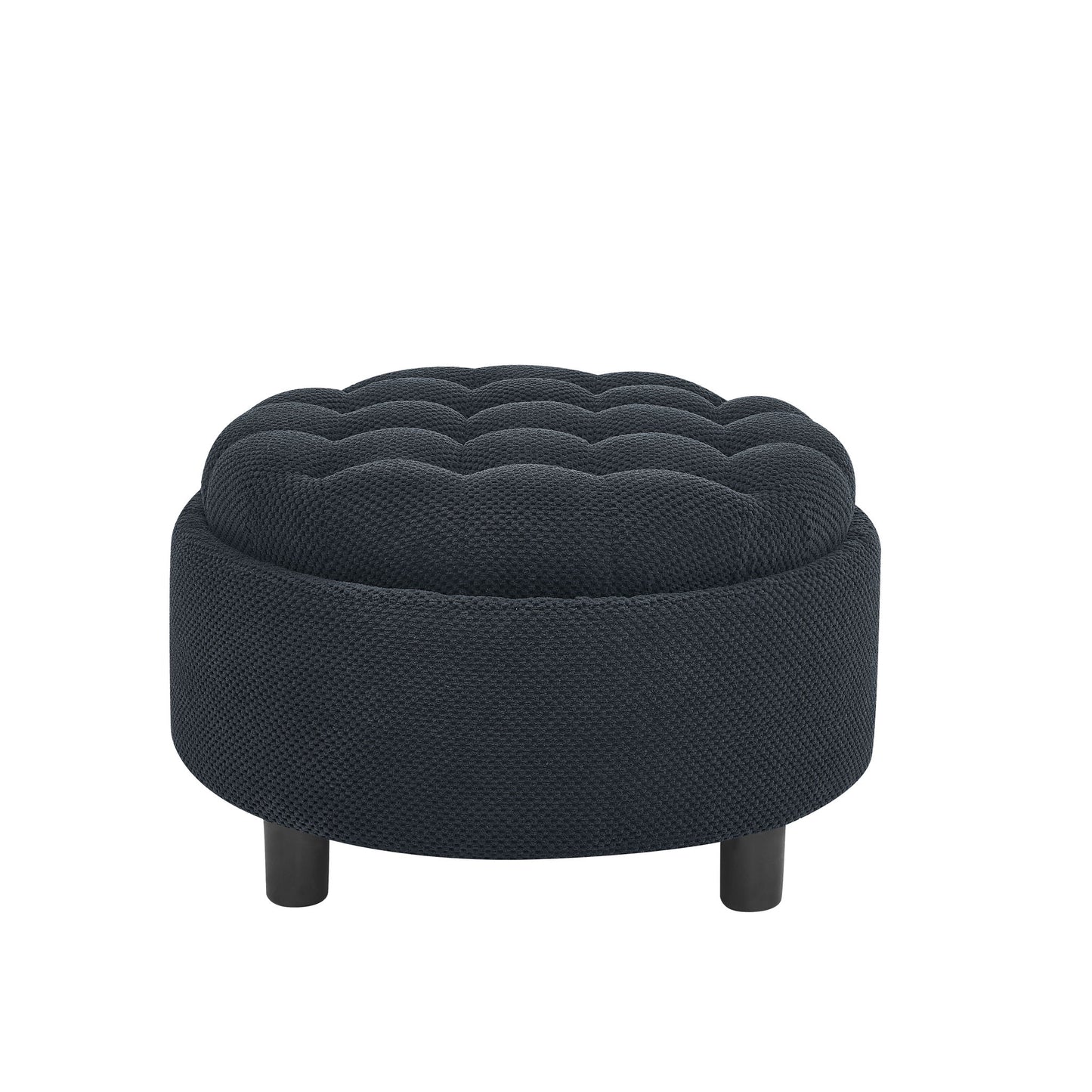 Storage Round Footstool Table Ottoman Home Essentials