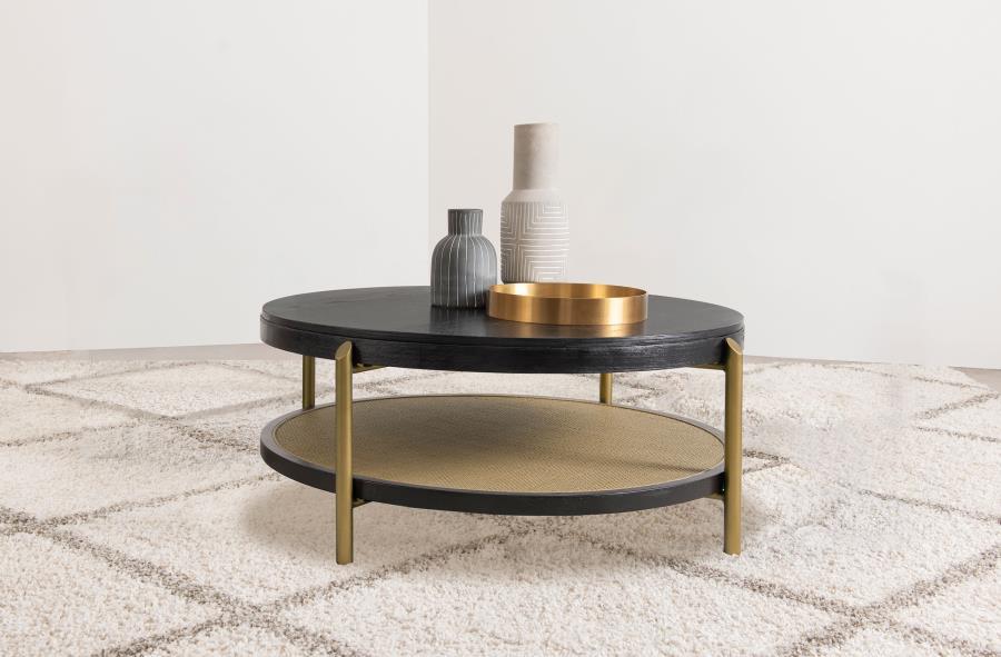 Arini - Round Coffee Table With Storage Shelf Coaster Fine Furniture