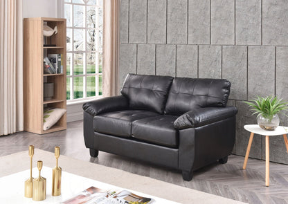 Stylish Loveseat With Padded Arms Glory Furniture