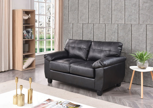 Stylish Loveseat With Padded Arms Glory Furniture