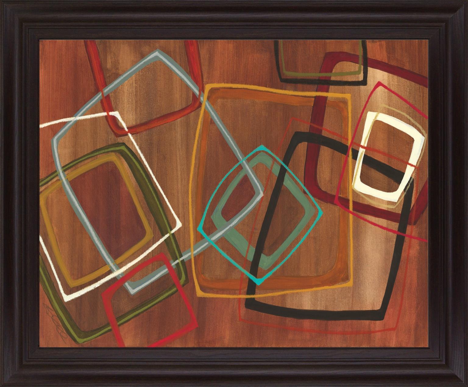 Retro Squares - 28" x 34" Framed Wall Art Classy Art