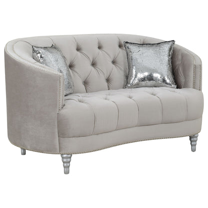 Colby - Loveseat With Tufted Design - Gray Furniture Max