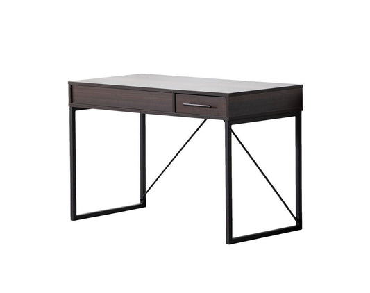 Juno - Wood Lift Top Desk With Hidden Storage And Drawer - Dark Brown