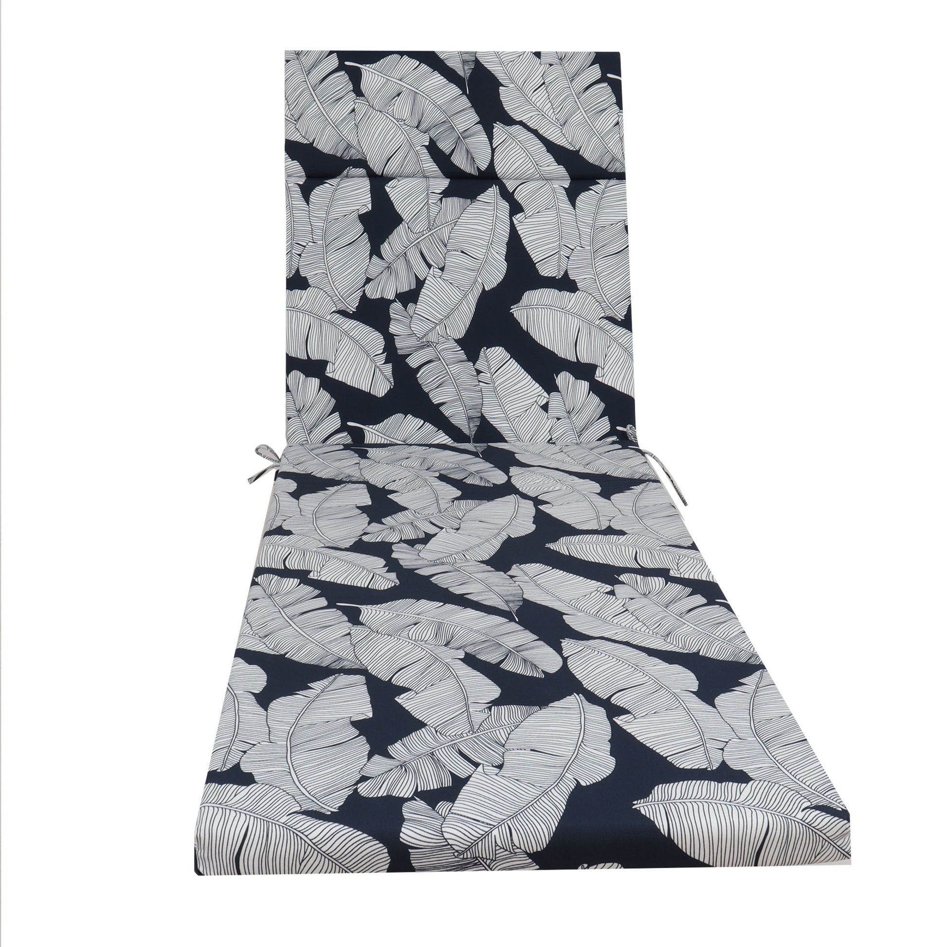 2 Piece Chaise Lounge Chair Cushion Set With Ties Home Essentials