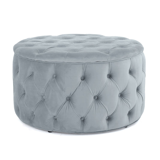 Modern Glam Ottoman Velvet Noble House