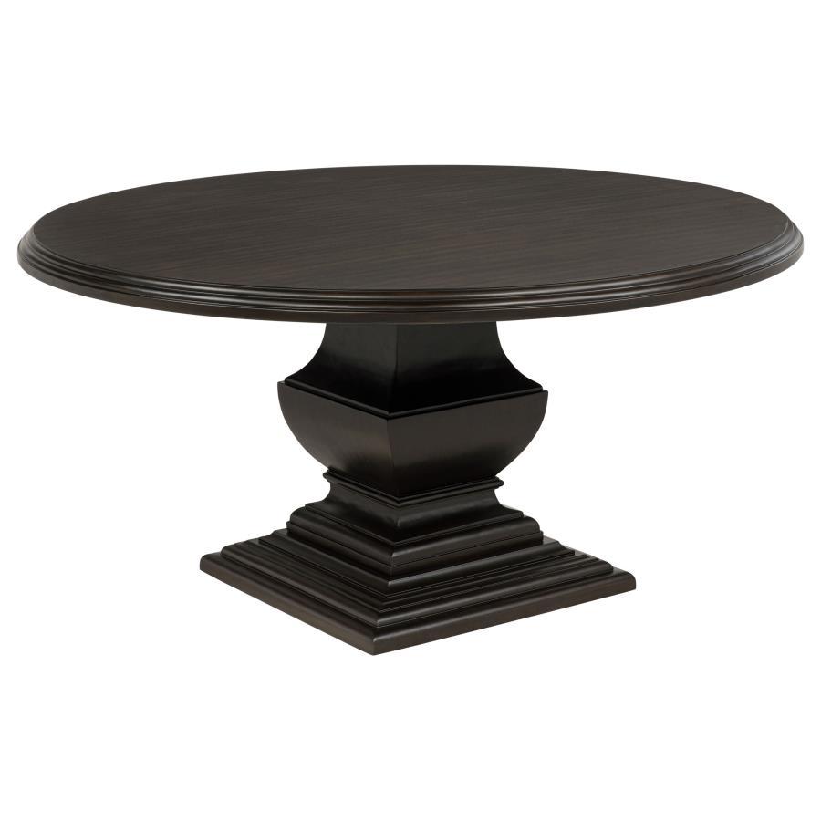 Twyla - 60" Round Wood Dining Room Table - Dark Cocoa Coaster Fine Furniture