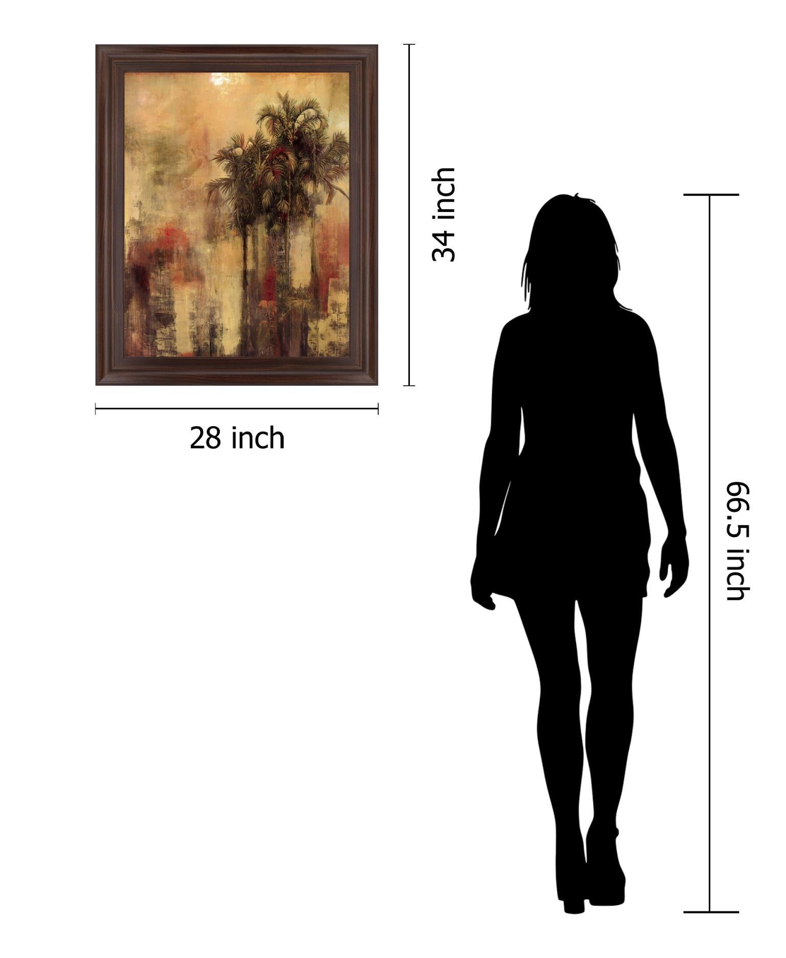 Sunlit Palm Whisper - 28" x 34" Framed Wall Art Classy Art