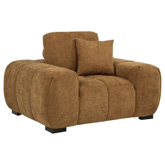 Octavia - Fabric Upholstered Track Arm Accent Chair Coaster Fine Furniture